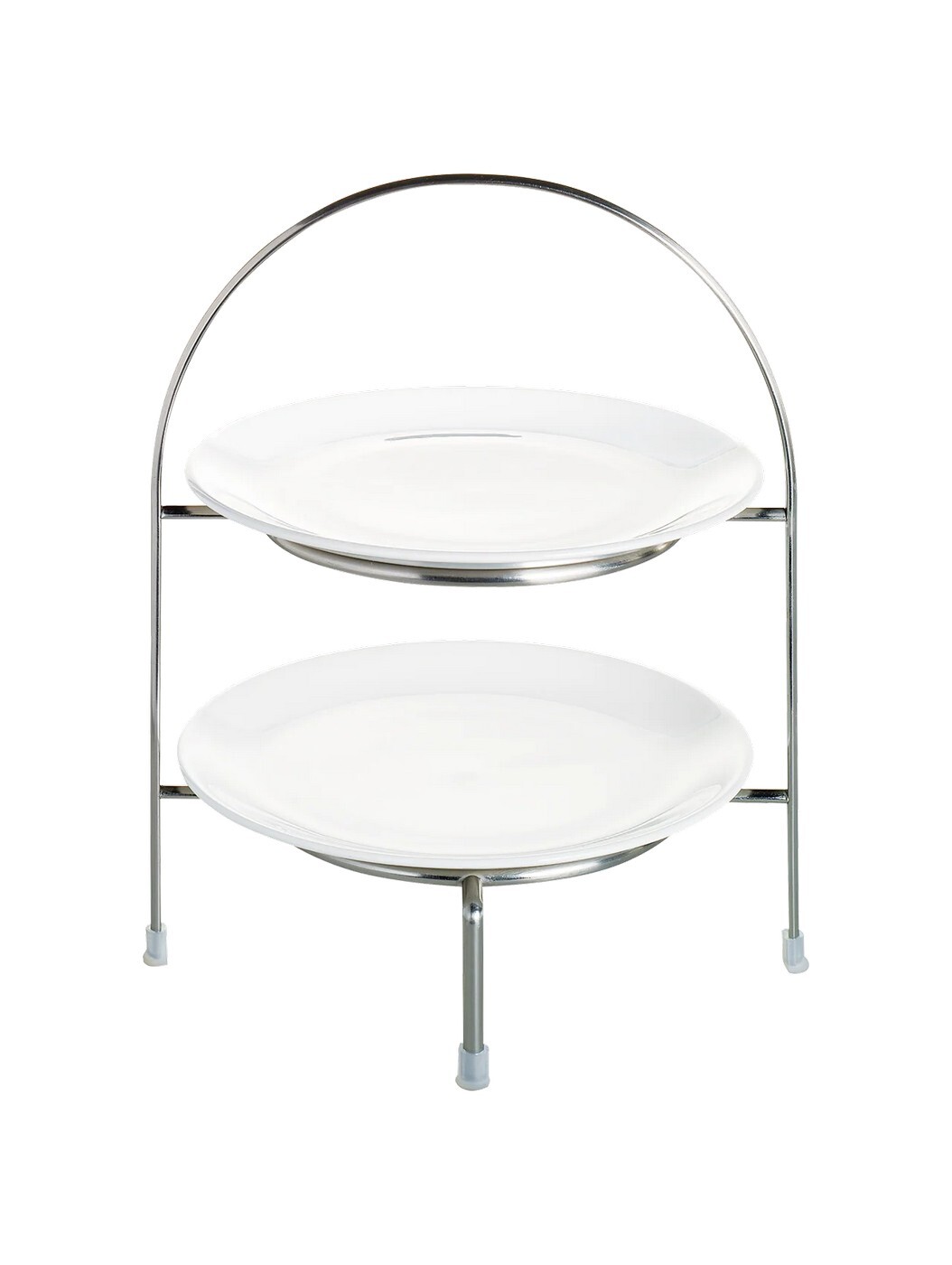 Kovový dvoupatrový etažér výška 28 cm Á TABLE ASA Selection - stříbrný