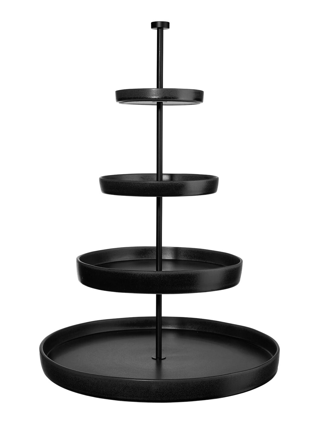 Keramický čtyřpatrový etažér výška 61 cm GRANDE ASA Selection - černý