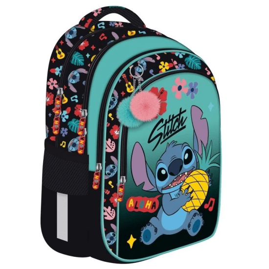 St.Majewski Školní batoh STITCH Black Aloha