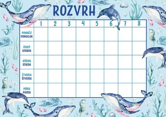 Baloušek Rozvrh hodin - Oceán - BR058