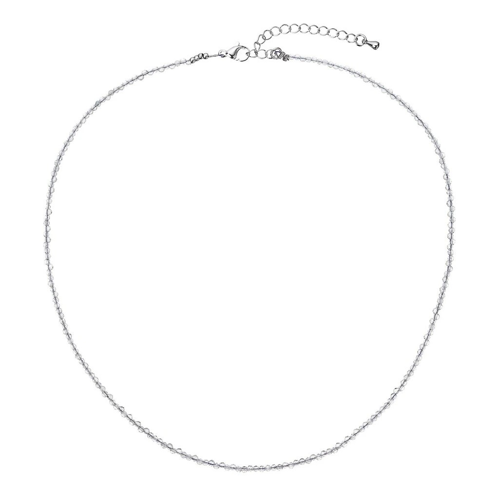 Evolution Group - Pavona Korálkový náhrdelník z křemene 42012.3 Grey quartz