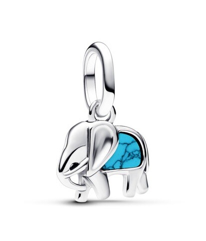 Pandora Stříbrný mini přívěsek Tyrkysový slon Me 793858C01