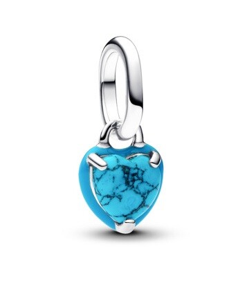 Pandora Stříbrný mini přívěsek Tyrkysové srdce Me 793827C01