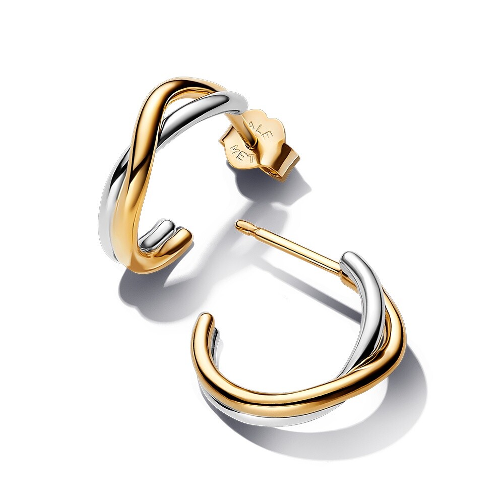 Pandora Bicolor půlkruhové náušnice Essence Shine 263269C00