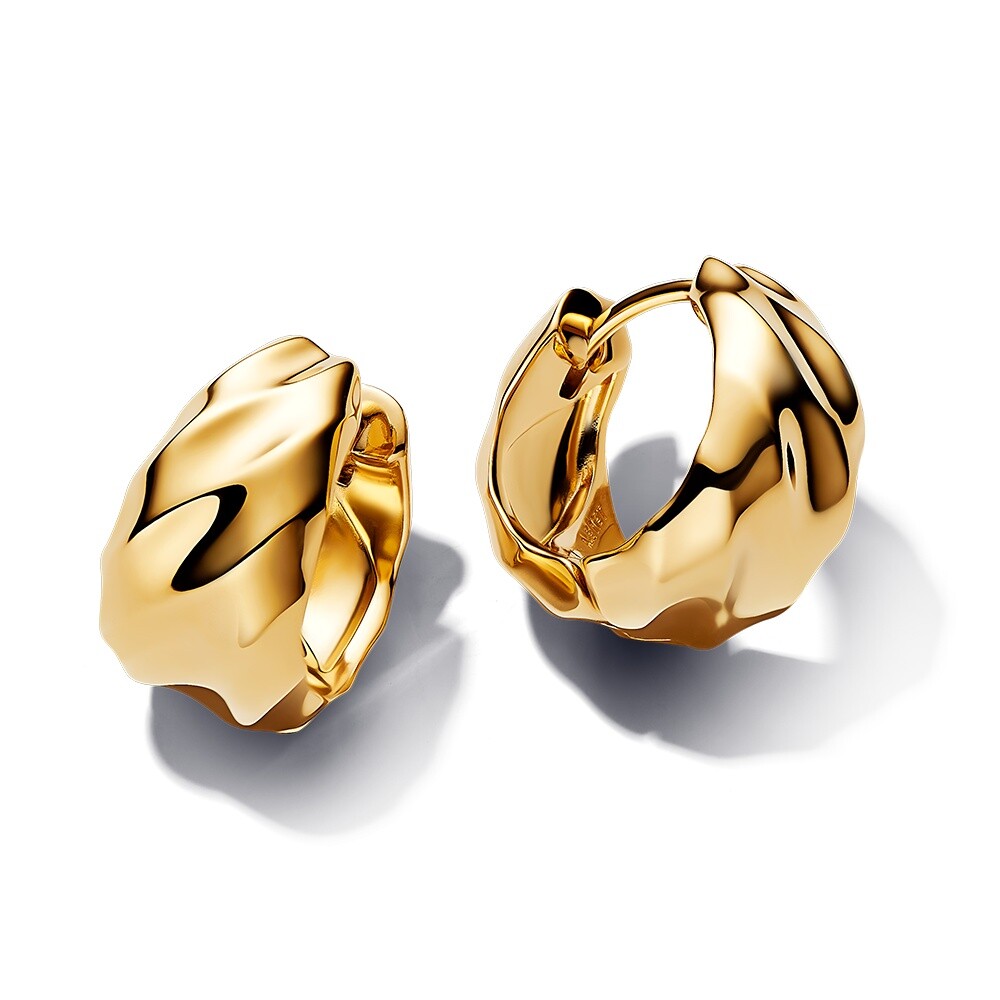 Pandora Pozlacené kruhové náušnice Essence Shine 263874C00