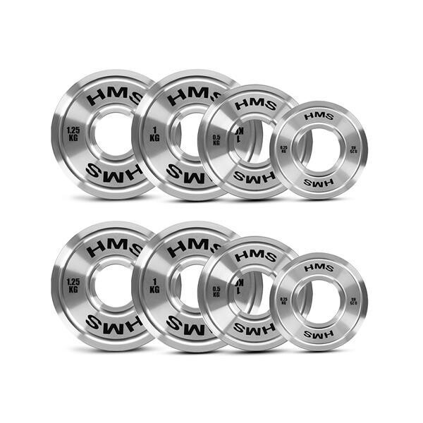 HMS Sada ocelových olympijských kotoučů TOS 2 x 0,25 - 1,25 kg (6 kg)