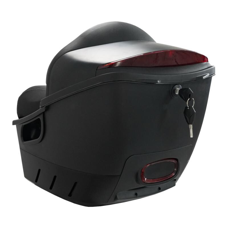 RACCEWAY Zadní kufr se sedlem a nosičem k elektroskútru Pařez černý