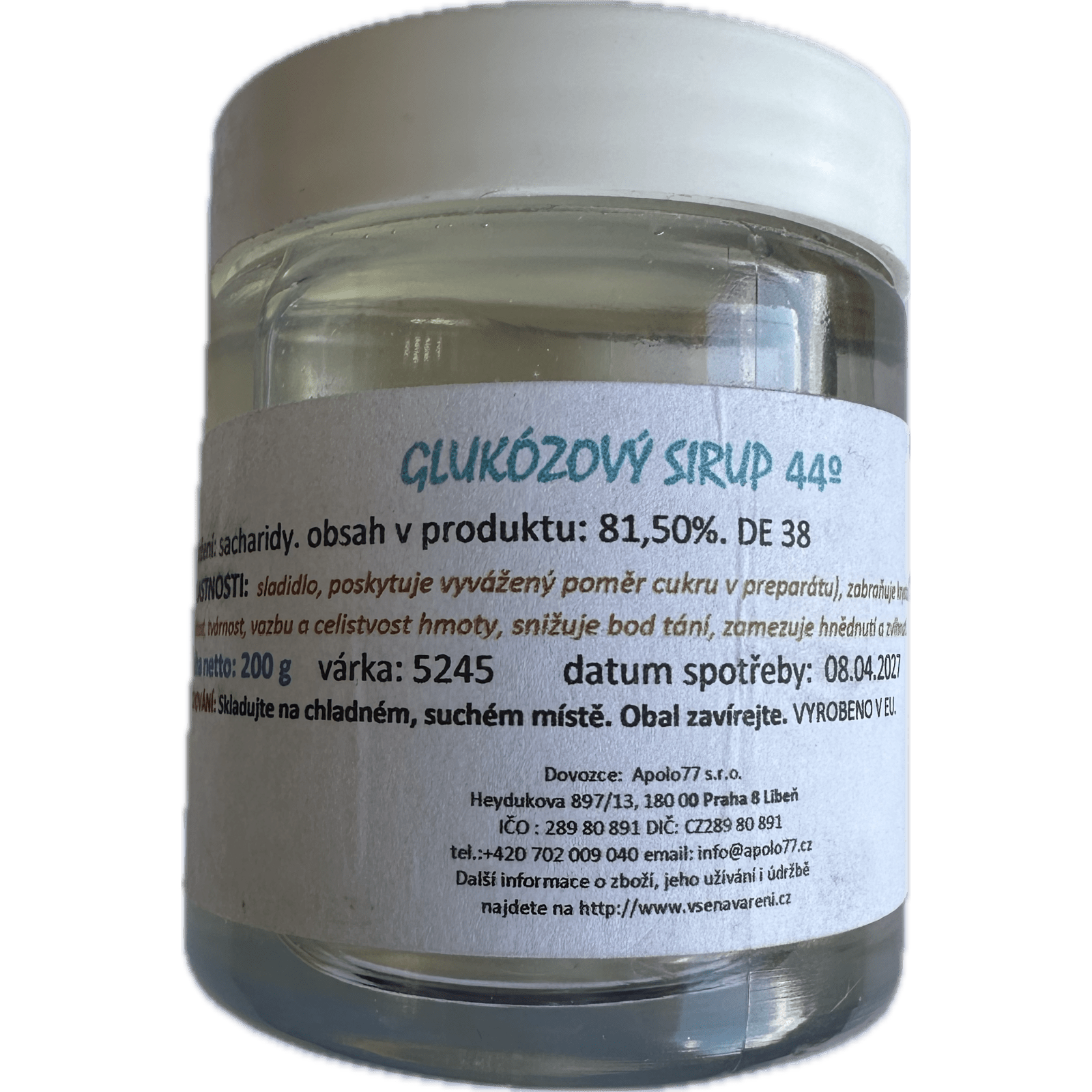 Glukózový sirup 200g - Kelmy