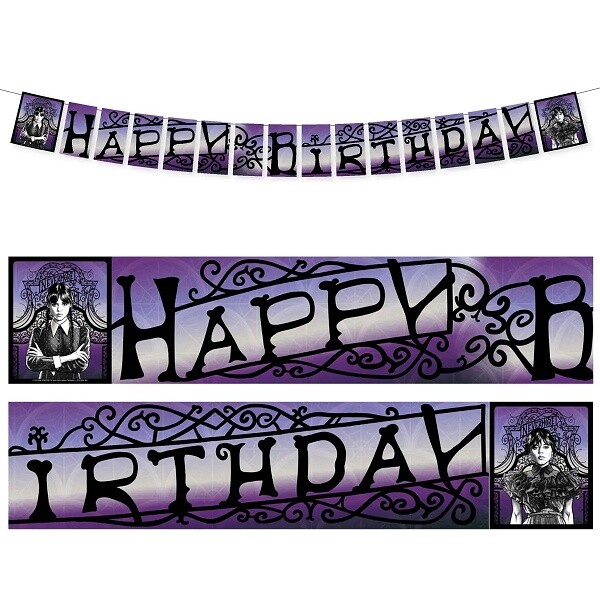 Wednesday party- Papírová girlanda 200 cm