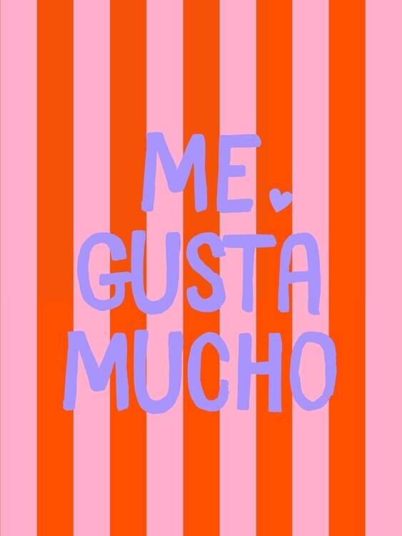 Ohkimiko Ilustrace Me gusta mucho - stripes, Ohkimiko, 30 × 40 cm