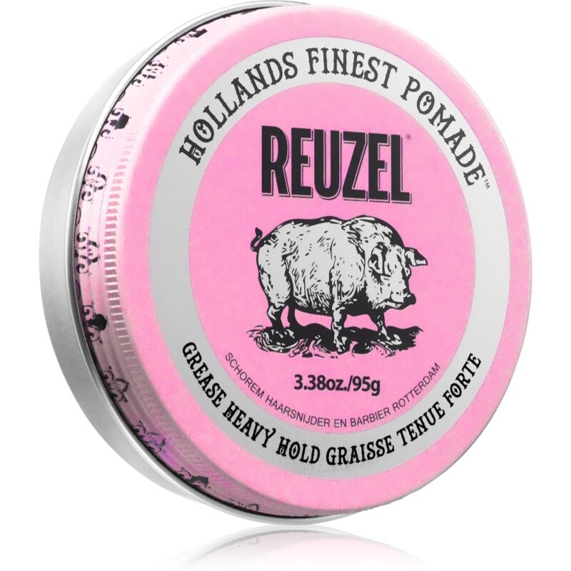 Reuzel Pink Grease Heavy Hold pomáda na vlasy 95 g