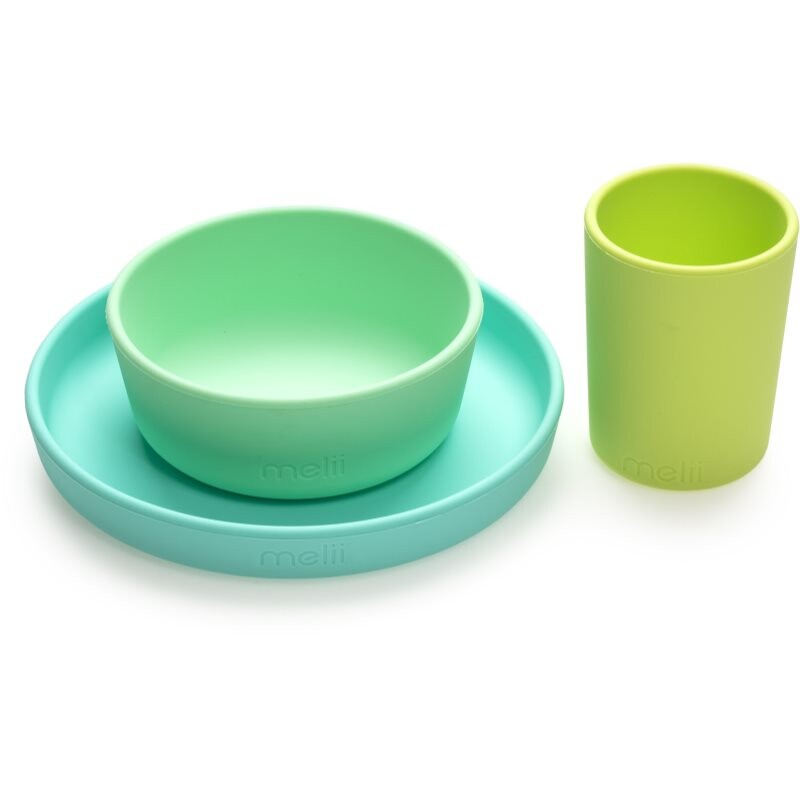 Melii Feeding Set jídelní set Mint, Blue, Lime