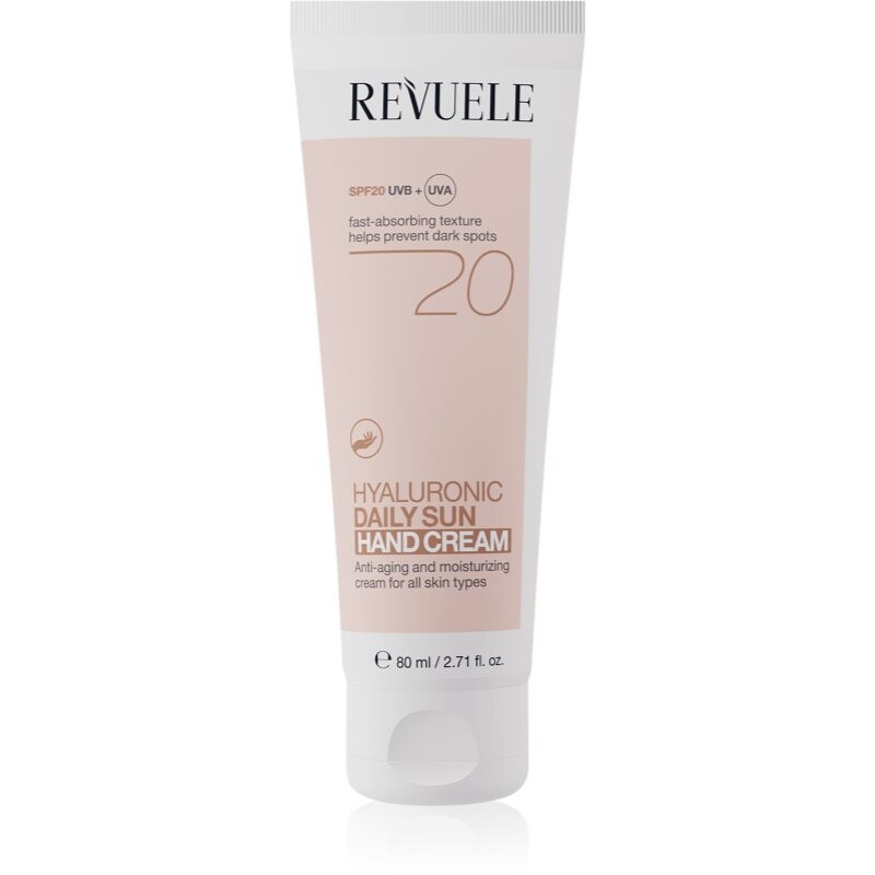 Revuele Daily Sun Hyaluronic hydratační ochranný krém na ruce SPF 20 80 ml