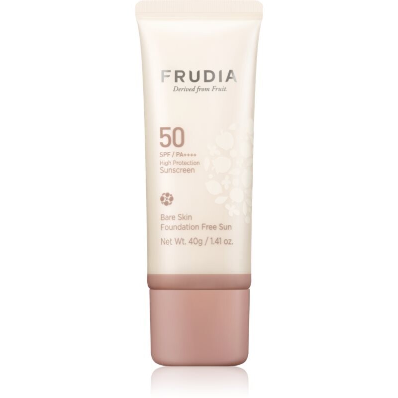 Frudia Sun Bare Skin Foundation minerální ochranný fluid na obličej pro sjednocení barevného tónu pleti SPF 50 40 g