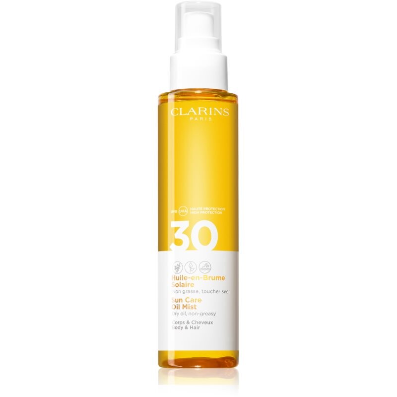 Clarins Sun Care Oil Mist suchý olej na vlasy i tělo SPF 30 150 ml