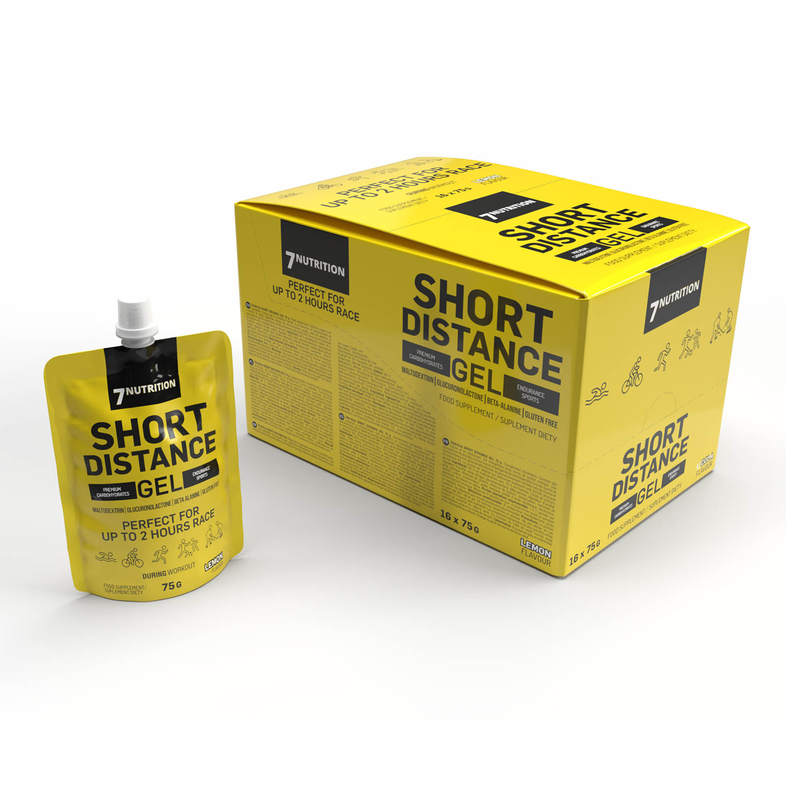 7Nutrition Short Distance Gel 75 g, energetický gel pro intenzivní krátkodobé fyzické aktivity, Cola