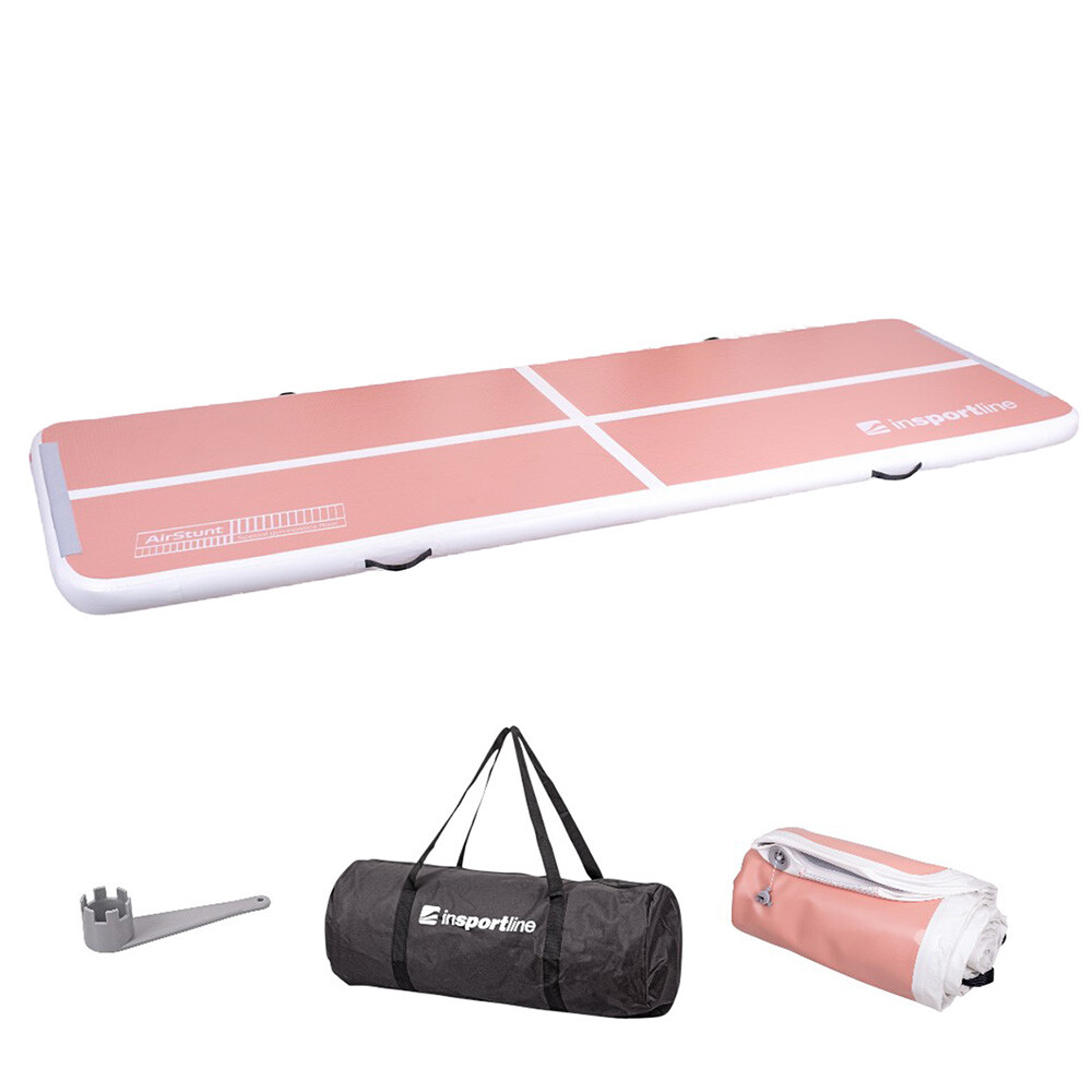 inSPORTline Airstunt 400x100x10 cm korálová růžová