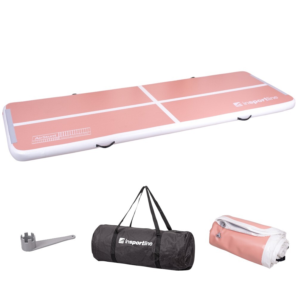 inSPORTline Airstunt 300x100x10 cm korálová růžová