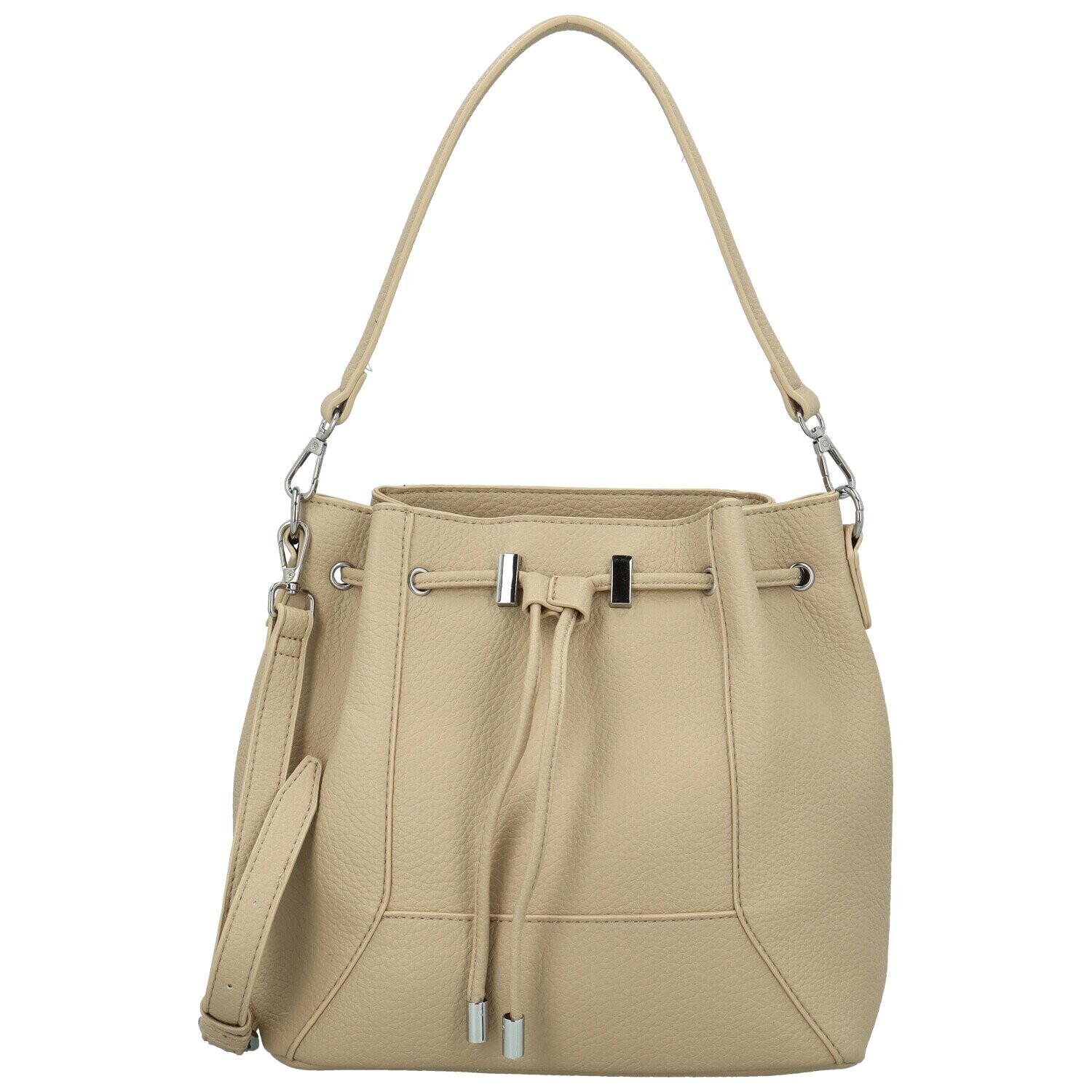 Trendy koženková kabelka na rameno Tullio, béžová