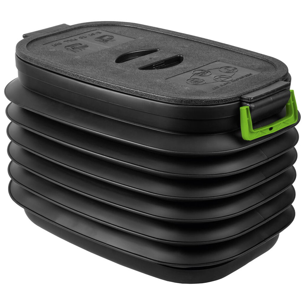 Skládací box s víkem Yolco CP37 Barva: černá/zelená