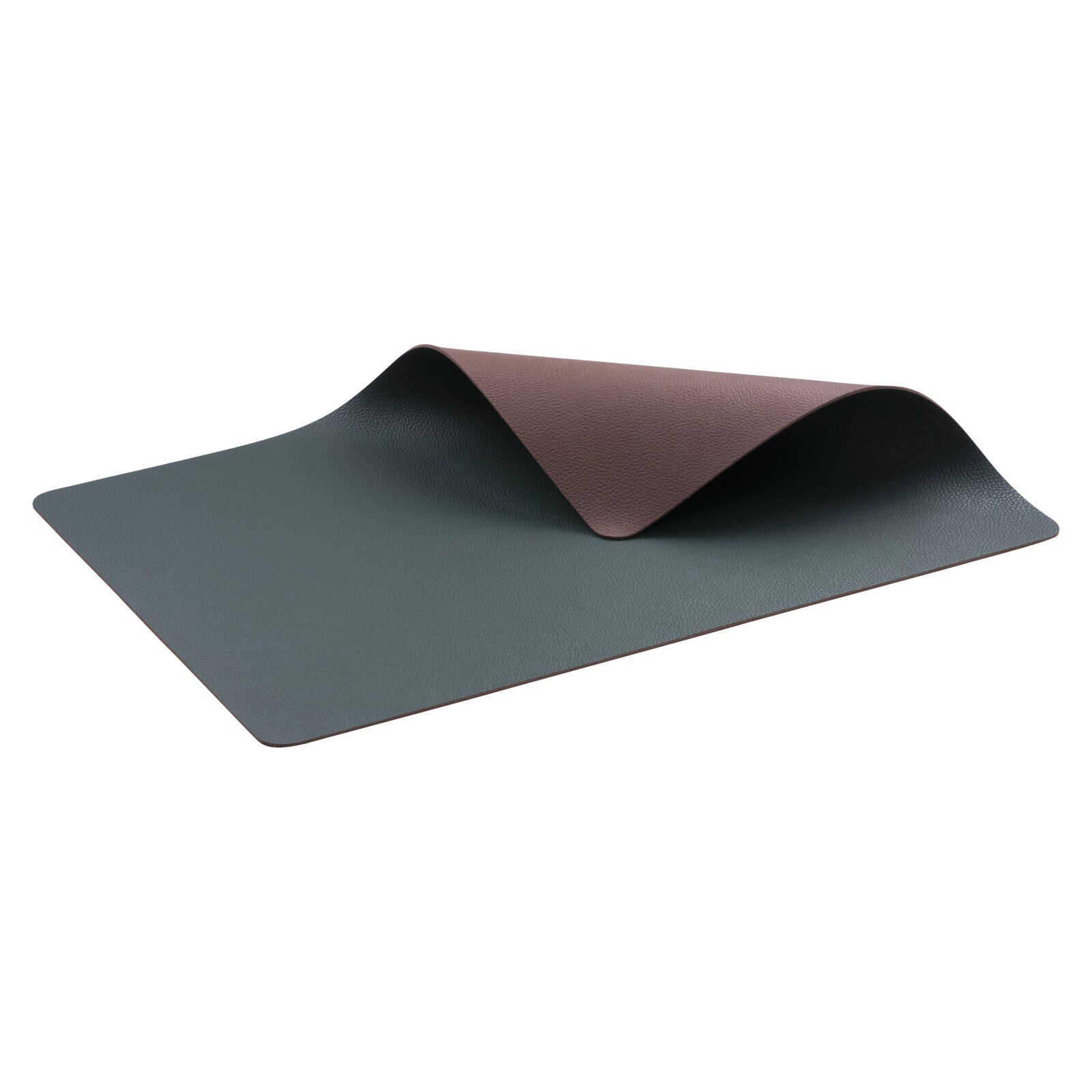 Prostírání 46 x 33 cm, oboustranné, sada 4 ks, borovicově zelená / tmavě hnědá, PVC, Bitz