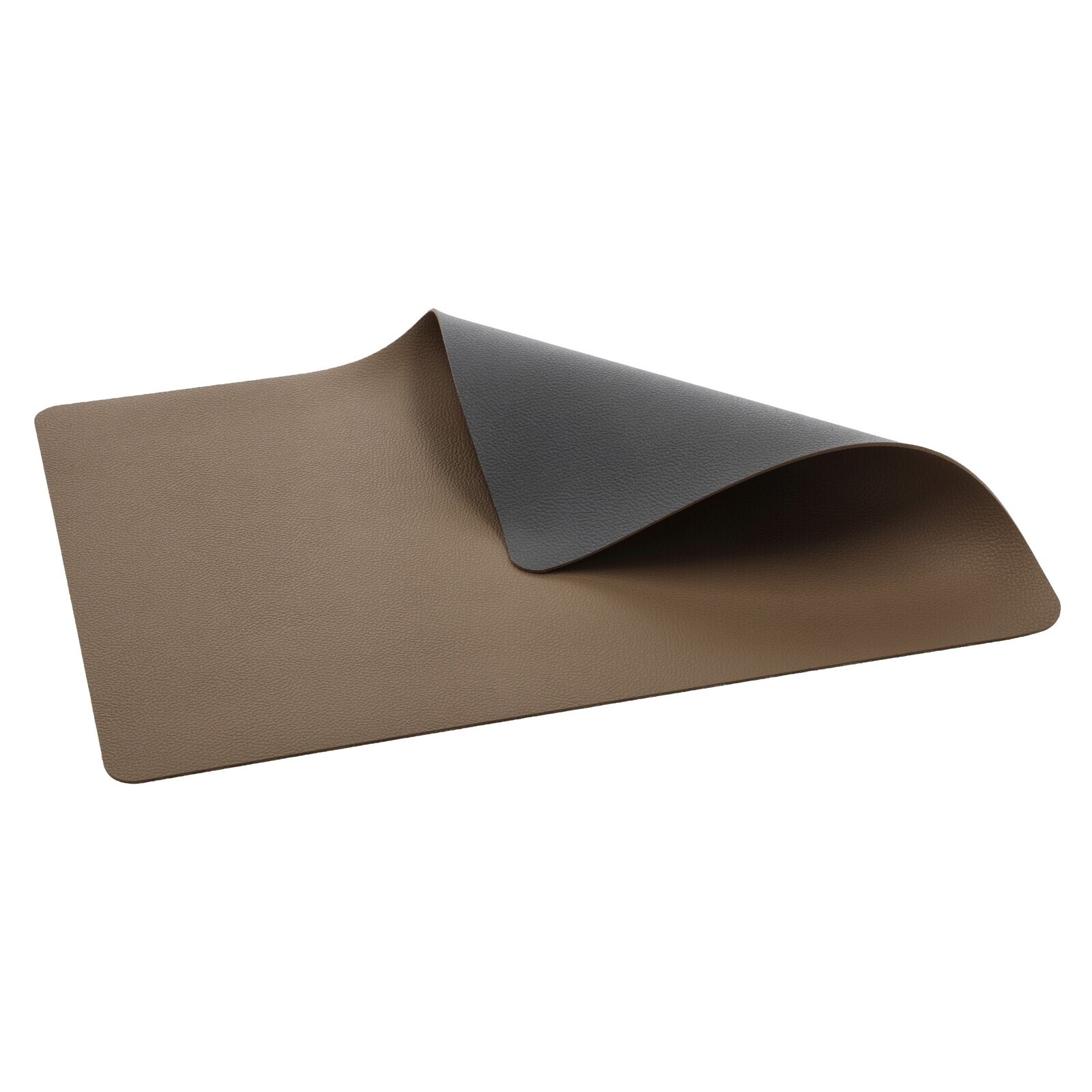 Prostírání 46 x 33 cm, oboustranné, sada 4 ks, tmavě hnědá / titanová, PVC, Bitz