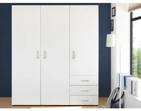 Šatní skříň Harry, 150 cm, bílá