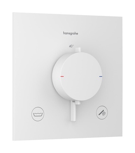 Sprchová a vanová baterie Hansgrohe Ecostat Comfort E bez podomítkového tělesa matná bílá 33716700