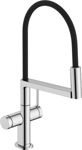 Dřezová baterie Hansgrohe Talis Select M54 PowderSpray s otočným ramínkem, 2 proudy chrom 72861000