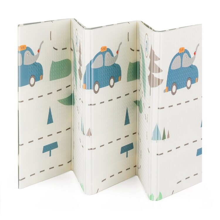 PETITE&MARS Podložka na hraní skládací Campy Cars&Arabesca