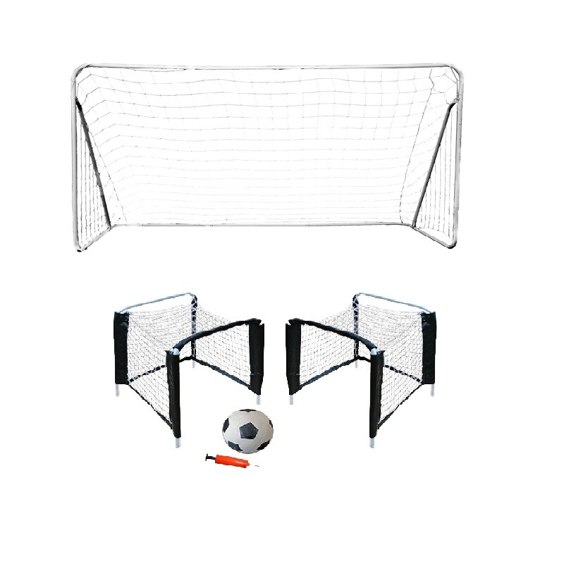 Akční set - Fotbalová branka MASTER 290 x 165 x 90 cm + Brankový set MASTER 25 x 25 x 38 cm Beach s míčem