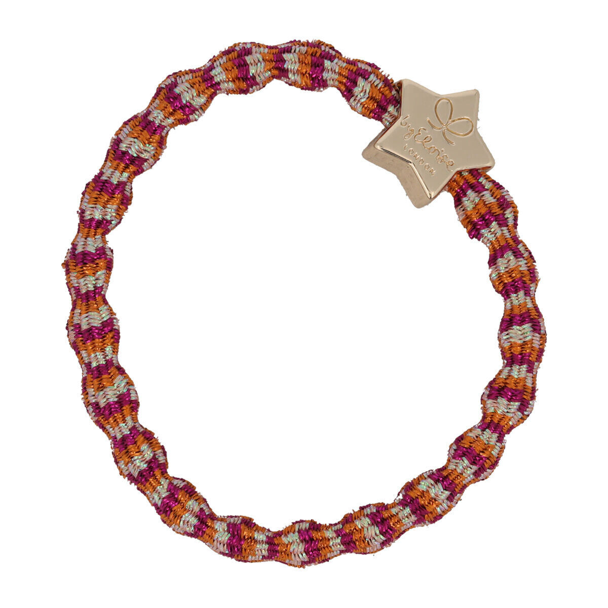 By Eloise London Metallic Gold Star Carnival náramek / gumička do vlasů pro ženy