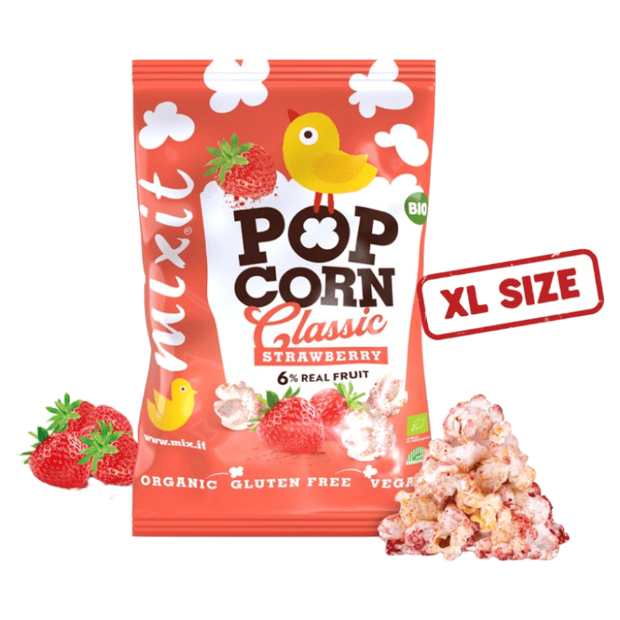 MIXIT Velký popcorn jahoda BIO 75 g