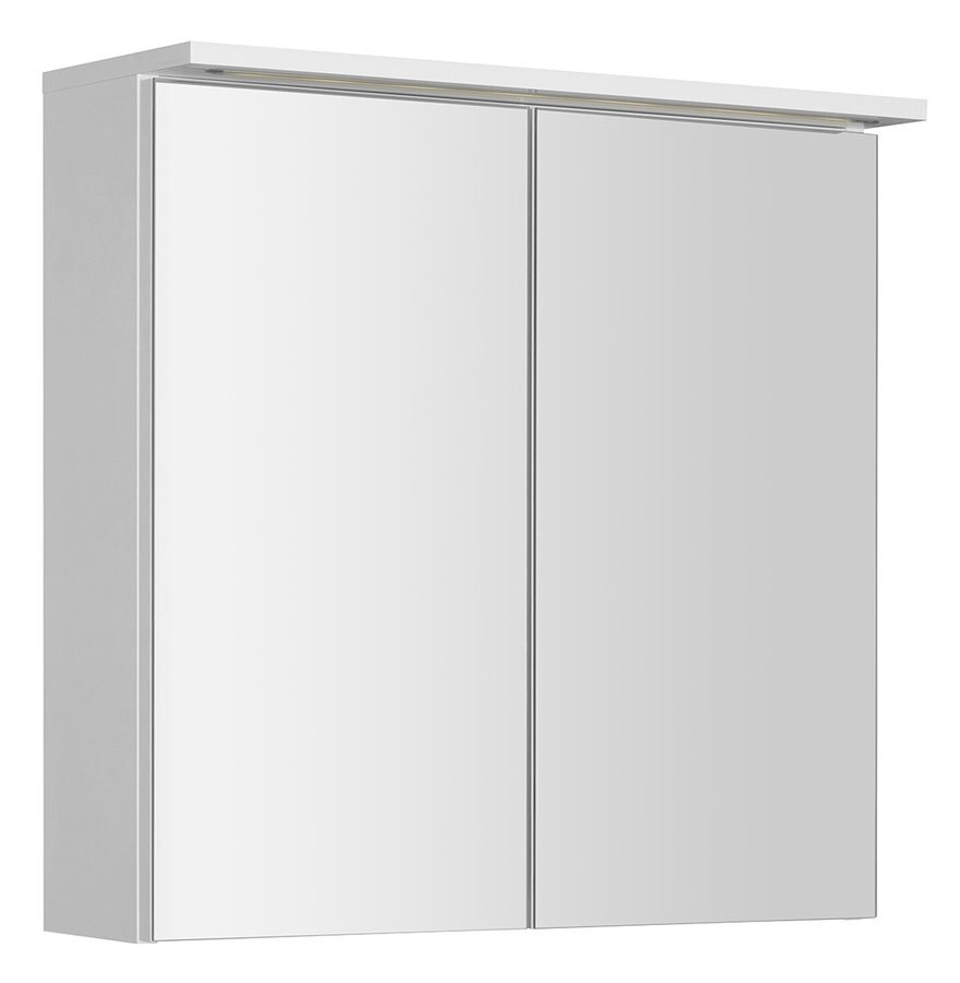 AQUALINE KAWA STRIP galerka s LED osvětlením 70x70x22cm, bílá WGL70S