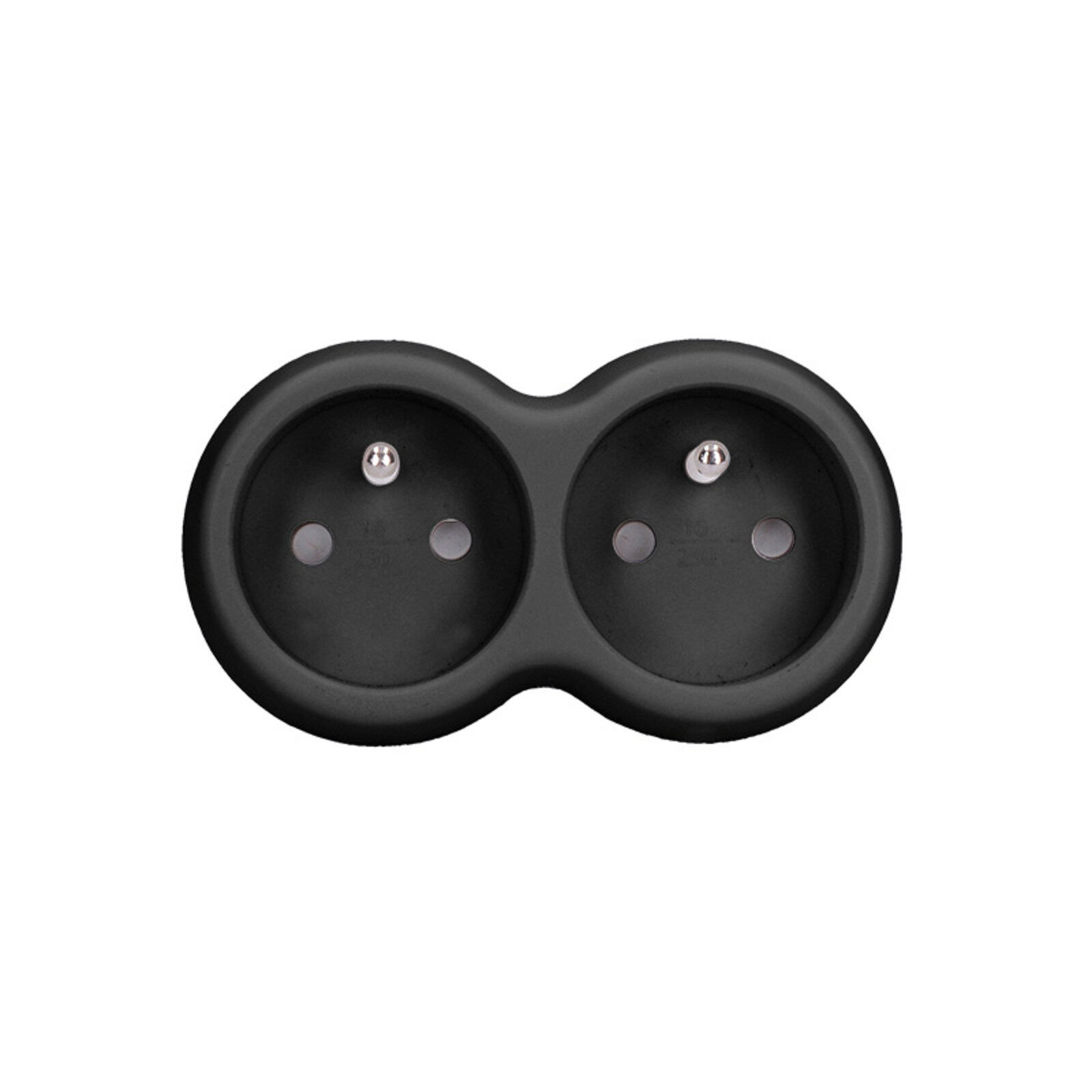 Solight rozbočka, 2x 10A, černá P104B