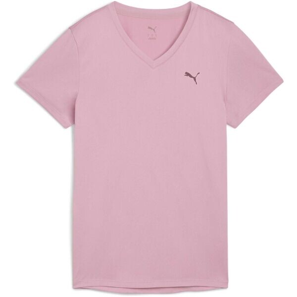 Puma W TAD ESSENTIAL VNECK TEE Dámské sportovní triko, růžová, velikost