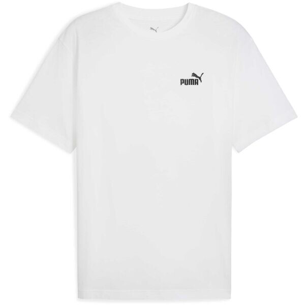 Puma ESSENTIALS RELAXED SMALL NO 1 LOGO TEE Pánské triko, bílá, velikost
