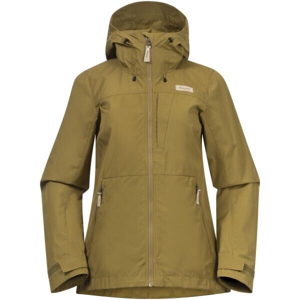 Bergans NORDMARKA LEAF LIGHT WIND JACKET WOMEN Větruodolná bunda, khaki, velikost