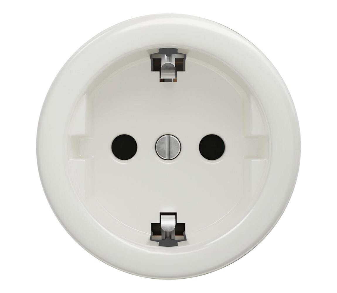 lap lap - Retro zásuvka domovní bez rámečku SCHUKO 230V/16A bílá