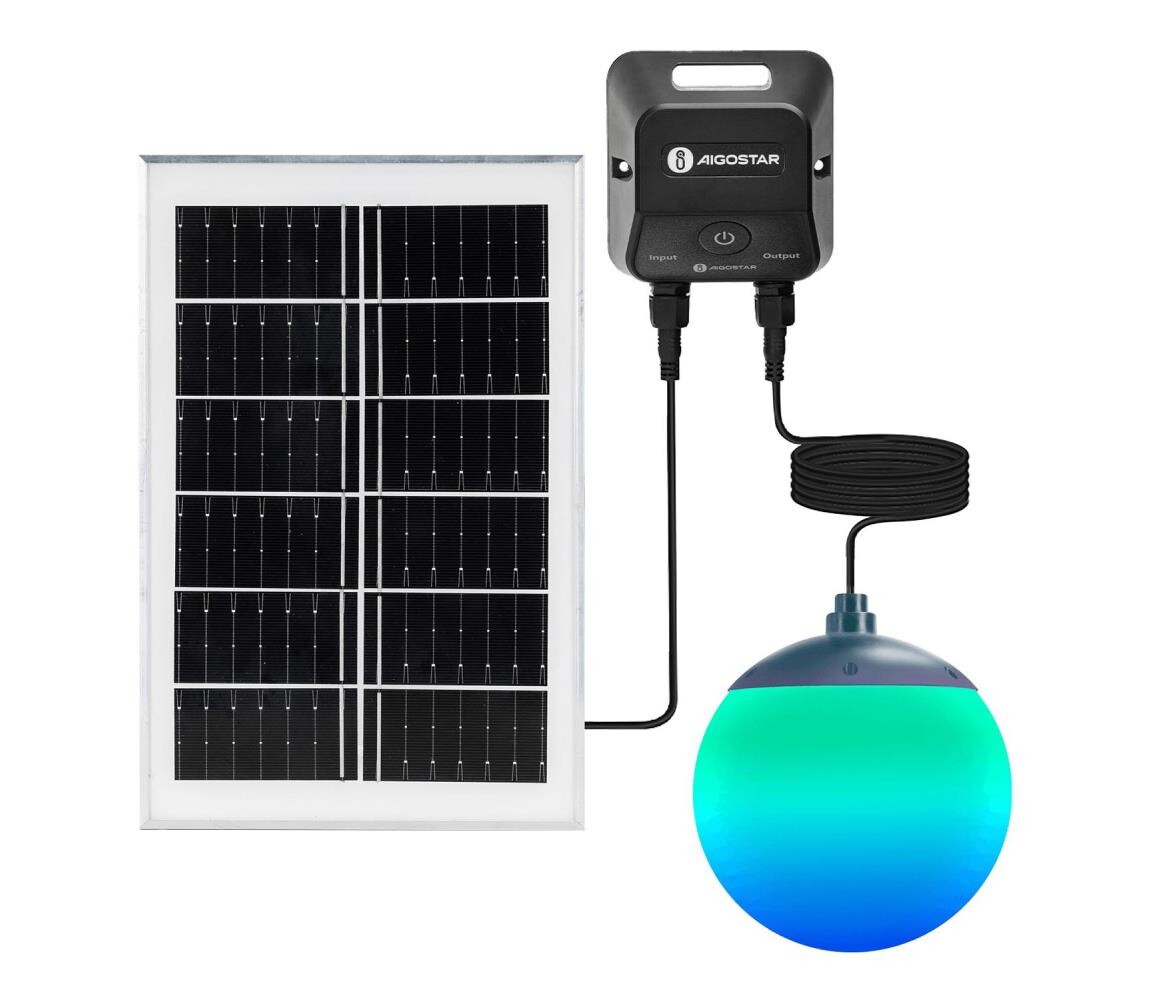 B.V. -LED RGB Solární lustr MESH 20W/3,7V 4000 mAh 2700K-6500K IP65 pr. 15 cm