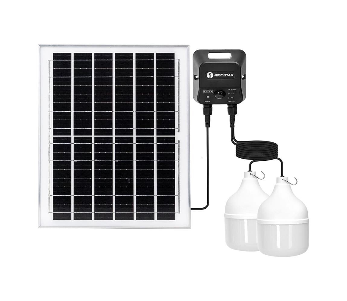 B.V.  - LED Solární lustr se senzorem 2xLED/70W/12V 12000 mAh 6500K pr. 12 cm