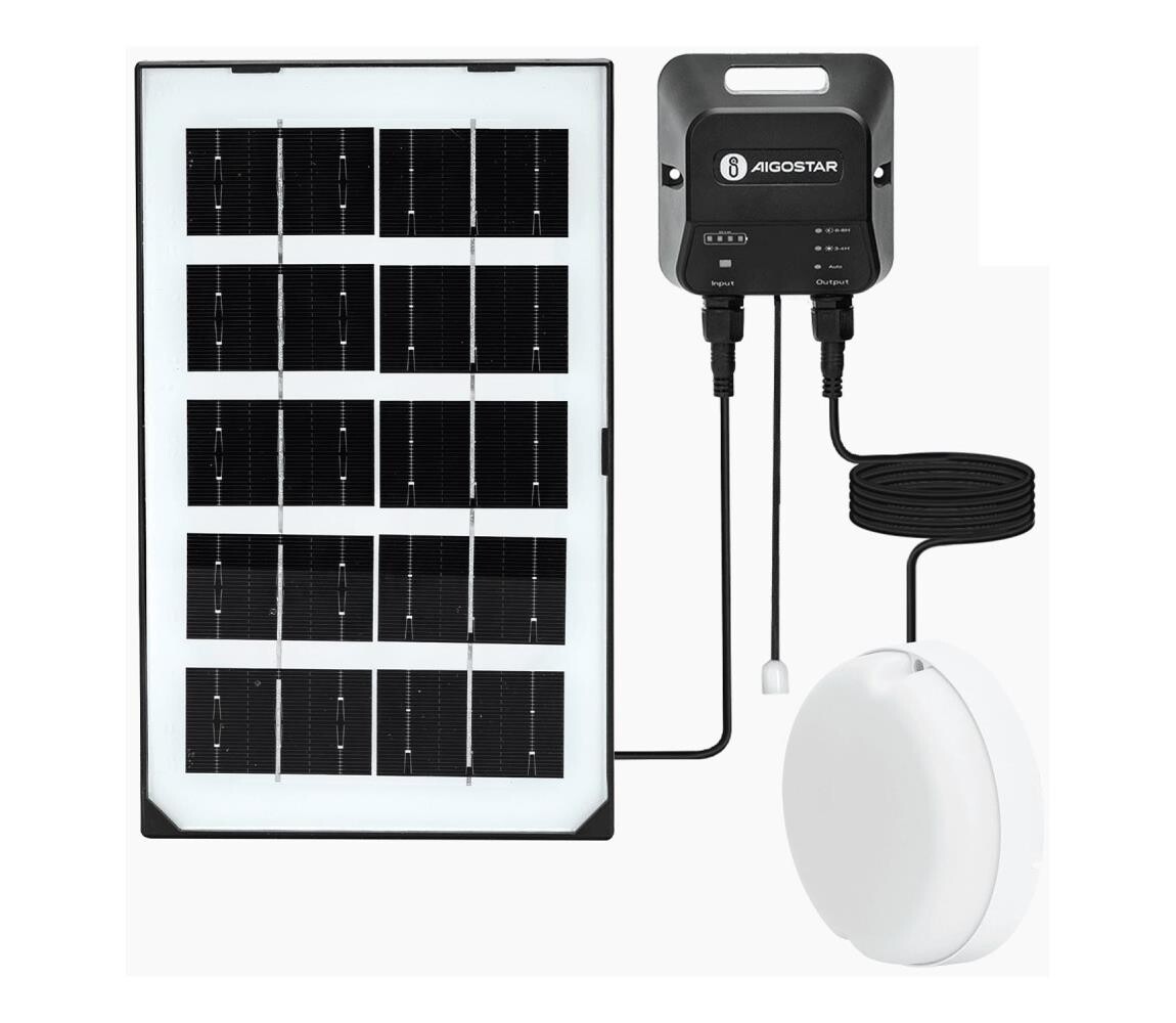 B.V.  - LED Solární svítidlo LED/35W/12V 3000 mAh 6500K pr. 16,8 cm