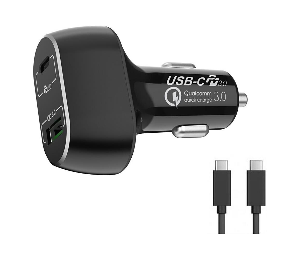 Winner Group Winner Group - Nabíječka do auta 1xUSB-C + 1xUSB-A Power Delivery 63W černá
