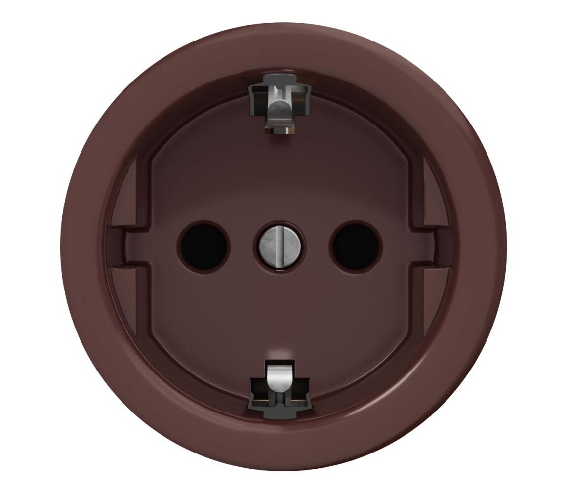 lap lap - Retro zásuvka domovní bez rámečku SCHUKO 230V/16A hnědá