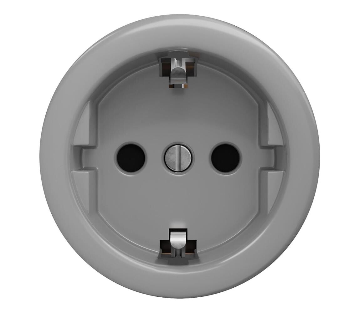 lap lap - Retro zásuvka domovní bez rámečku SCHUKO 230V/16A šedá