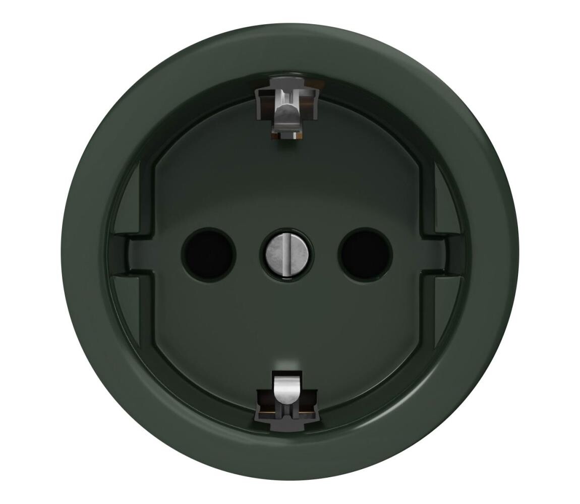 lap lap - Retro zásuvka domovní bez rámečku SCHUKO 230V/16A zelená