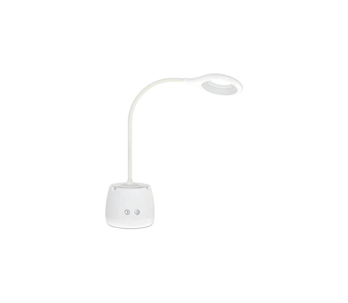 LED Stm. flexi. nabíjecí stolní lampa LUSIA LED/5W/5V 3000/4000K 1200 mAh bílá