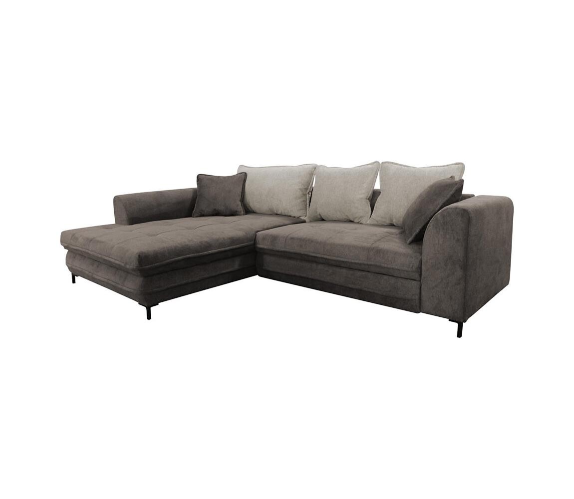 Filex Rozkládací rohová sedací souprava s úložným prostorem do L LAGOA levá taupe/šedá