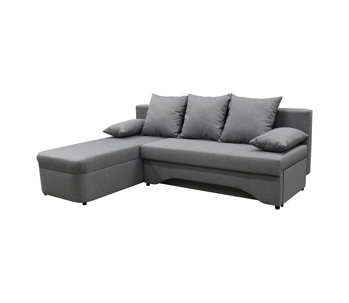 Filex Univerzál. rozkládací rohová sedací souprava s úlož. prostorem do L ALMEIDA šedá