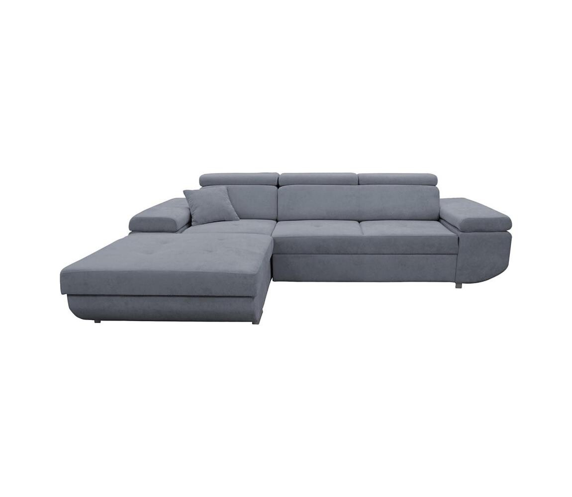 Filex Rozklád. rohová sedací souprava s úlož. prostorem do L CASTELO levá tmavě šedá